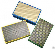 Губка шлифовальная выгнутая №7000 (коричневая) полимерная Мрамор DIAM-S (Китай)