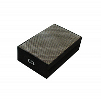 Губка шлифовальная № 120 (черная/прямая) металлическая универсальная Diam-S