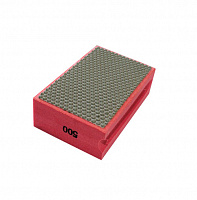 Губка шлифовальная № 200 (красная/прямая) металлическая универсальная Diam-S