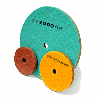 Круг войлочный DIAM-S д.250х12мм х velcro № 1000 | цвет:зеленый синтетика